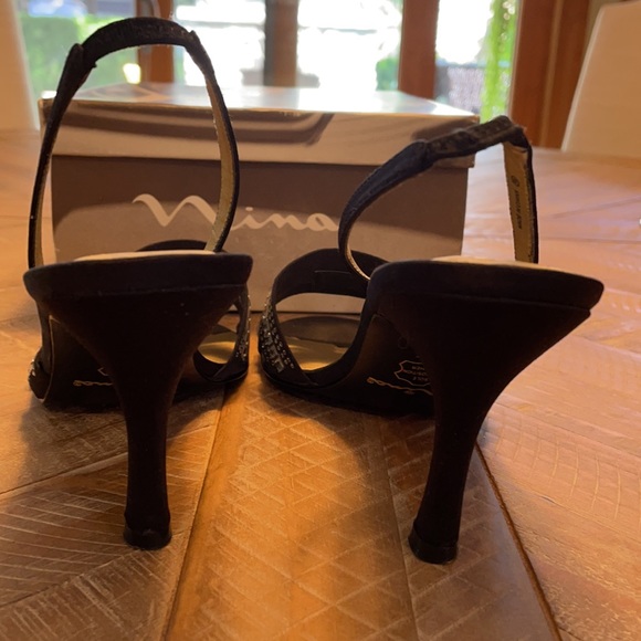 Nina Black Veitri Luster Dress Heels - Picture 2 of 6